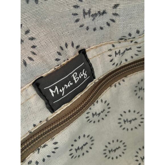 MYRA BAG Boho/Western Woven Cotton Crossbody Bag w/Leather Trim - Picture 4 of 13